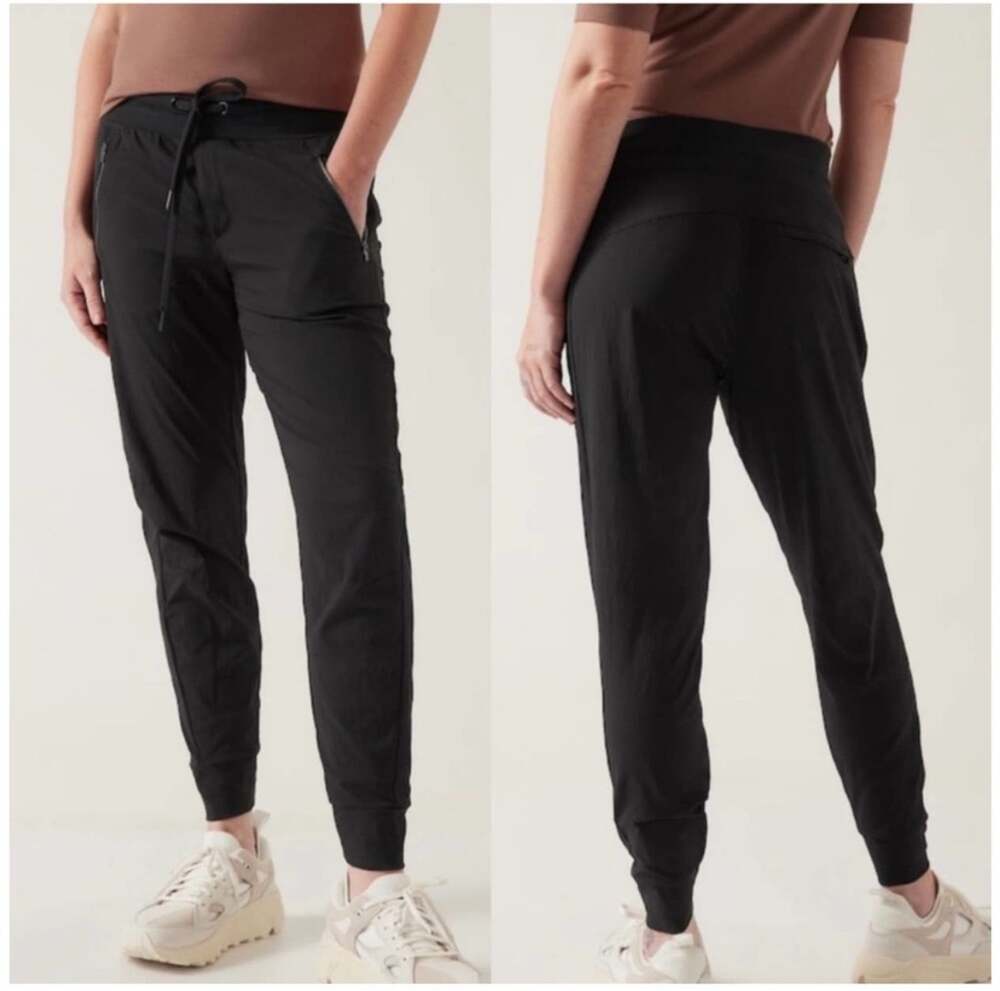 Athleta Pants Womens 8 Black Trekkie North Jogger Drawstring Athletic Active Gym